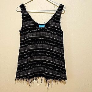 Whitley kros silk/wool‎ tribal print blouse size 4